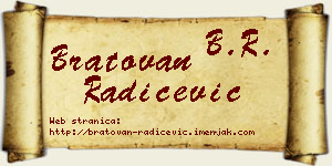 Bratovan Radičević vizit kartica